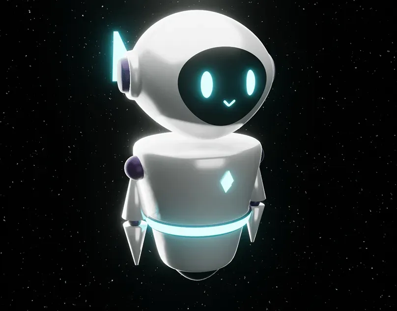 Rebranding project featuring a 3D robot character for 3DT