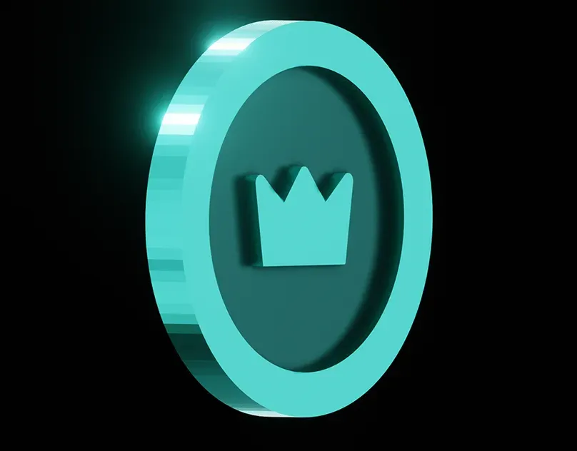 3D coin animation and in-app assets modeled and animated in Blender
