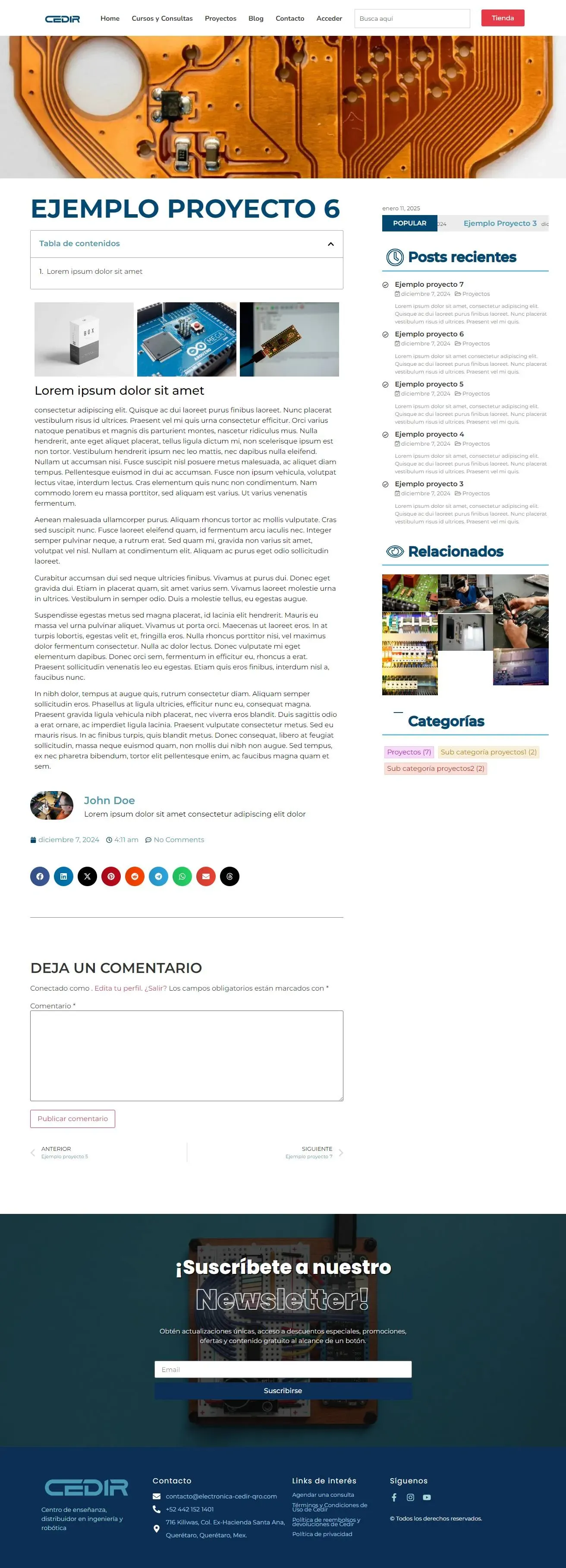 Professional blog and educational content section layout designed for readability and SEO authority.