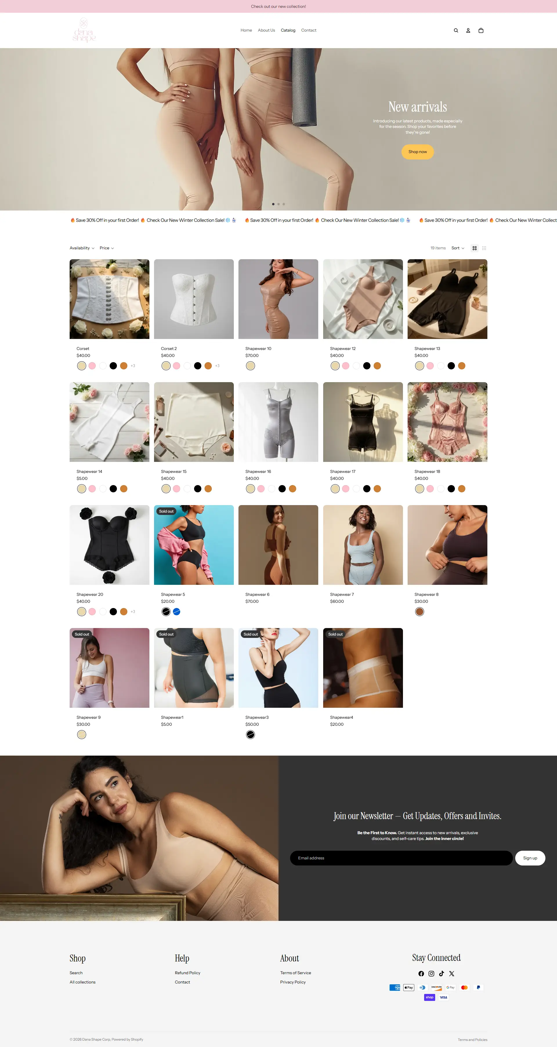 E-commerce product catalog page with grid layout and modern filtering system